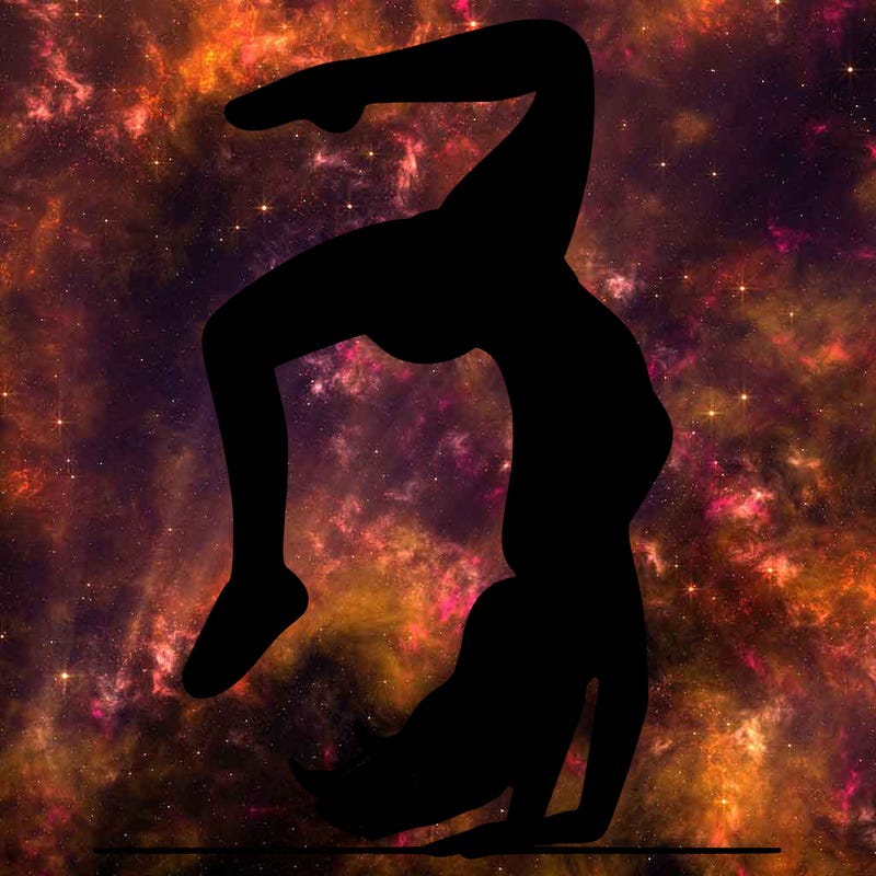 woman doing backflip