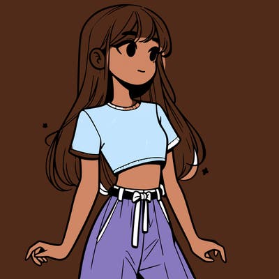 girl in a cute crop top