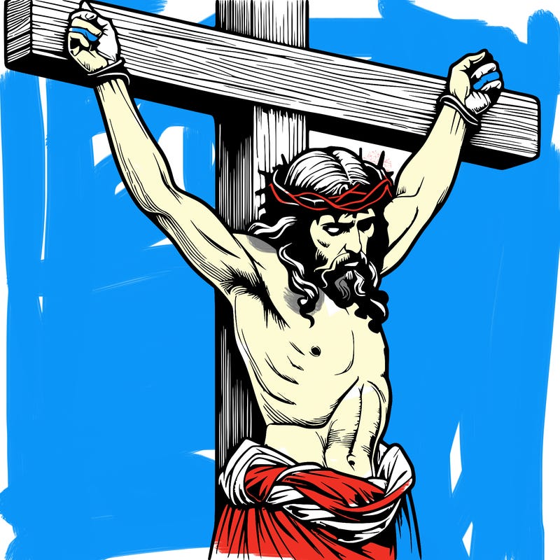 jesus realistic on the cross