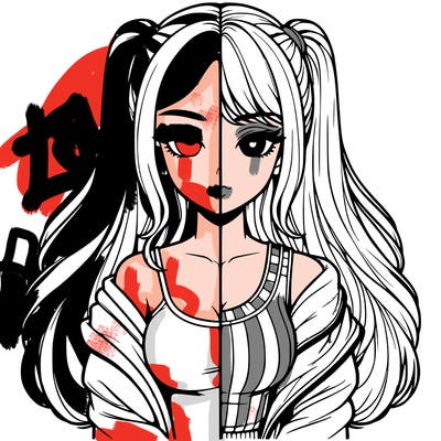 realistic girl split