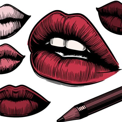realistic  lips