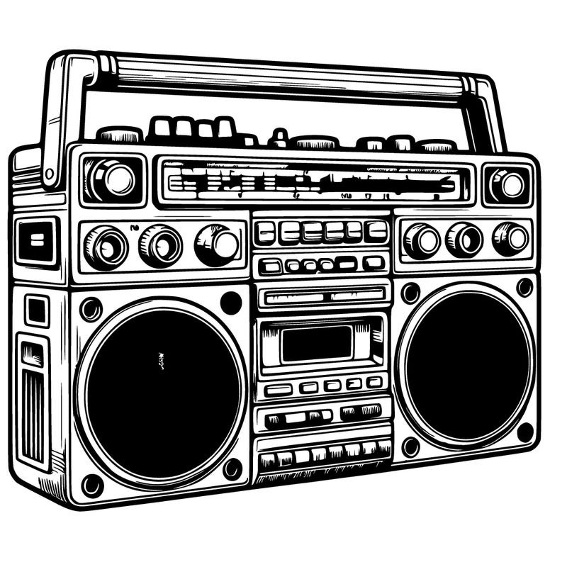 super realistic boombox