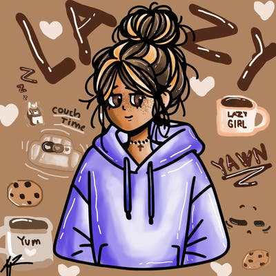 girl with messy hair bun with oversized hoodie