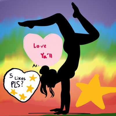 a woman doing a handstand