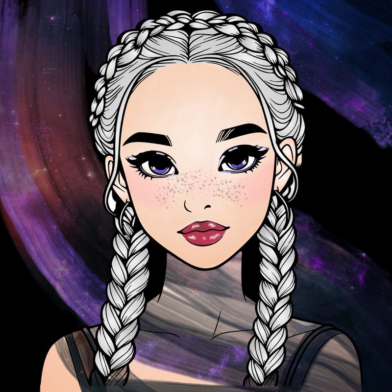 realistic girl with braids