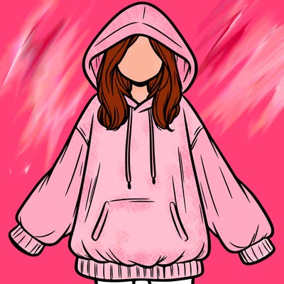 girl in oversized hoodie