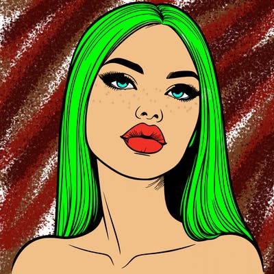 realistic woman with full lips