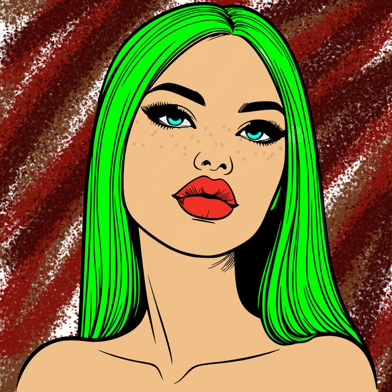 realistic woman with full lips