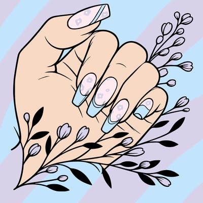 nails with french tip