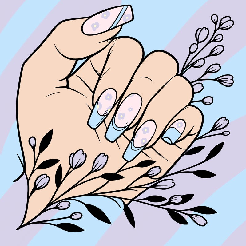 nails with french tip
