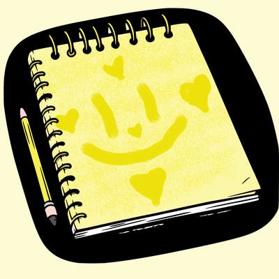 a blank sketch pad
