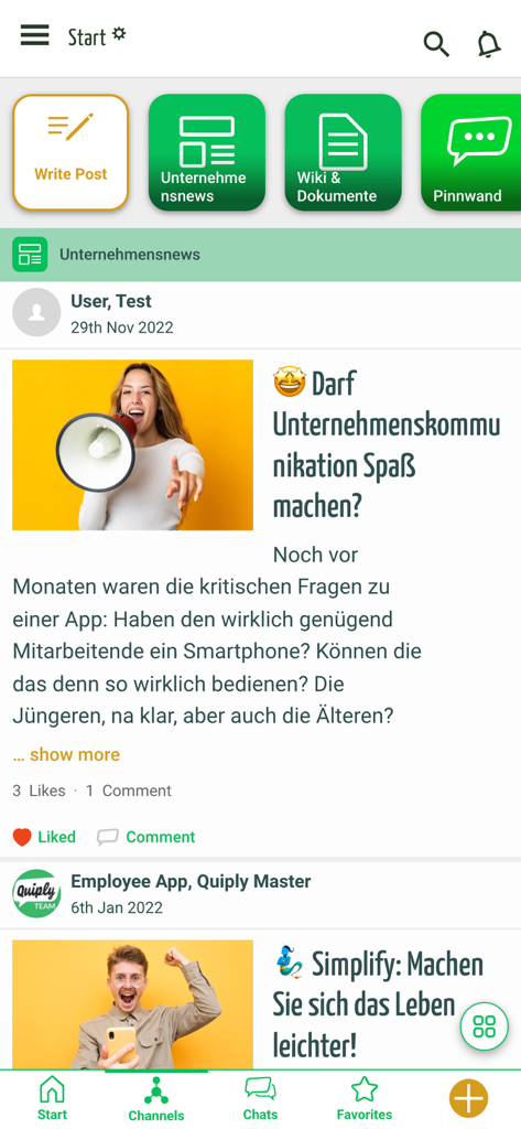 myMBG - Max-Born-Gymnasium - Mobile news feed of the myMBG school communication app showing news posts and navigation icons