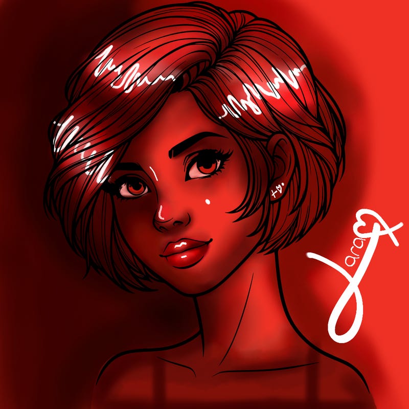 realistic woman with short styled hair