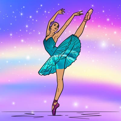 a ballerina in motion.