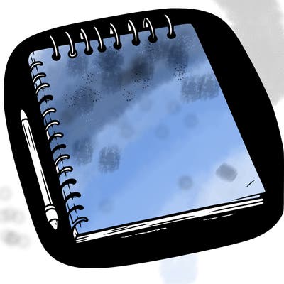 a blank sketch pad