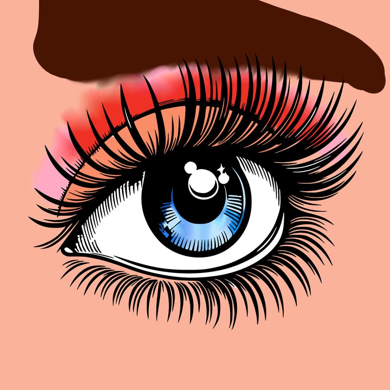 realistic eye long eylashes
