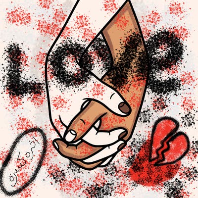 hands in shape of heart