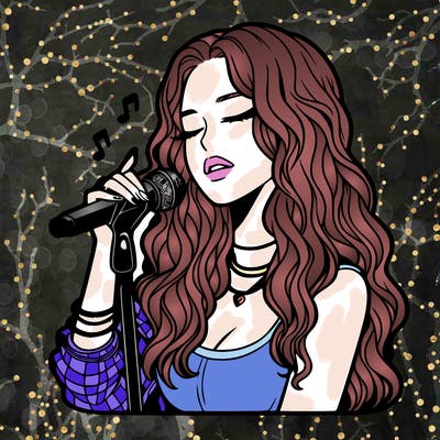 realistic female singer