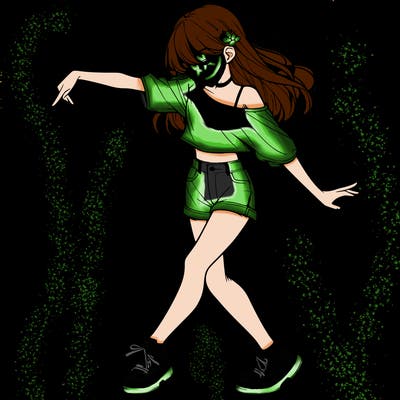 realistic girl danceing