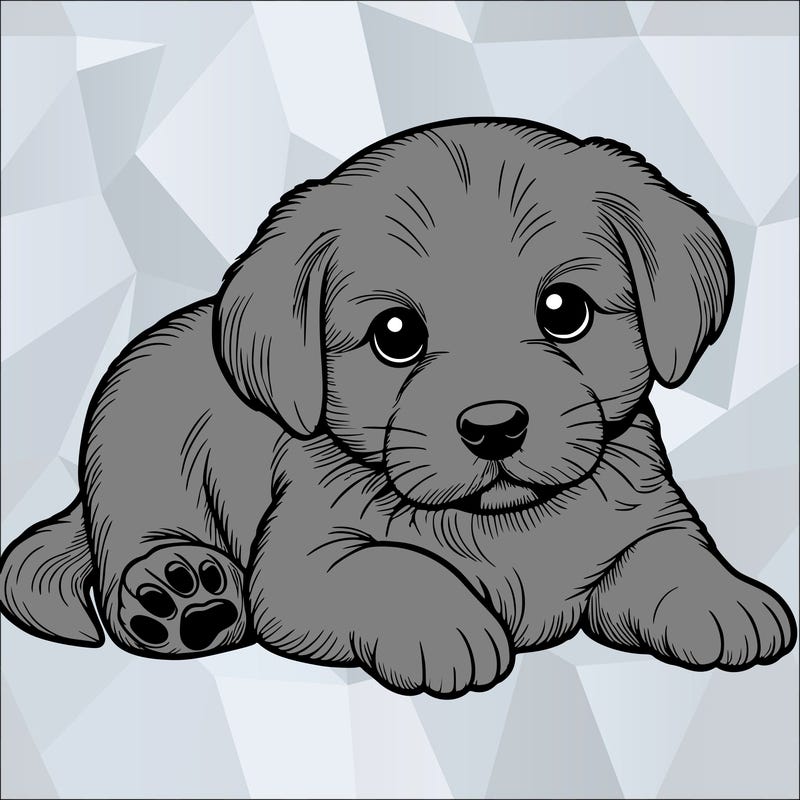 a cute realistic puppy