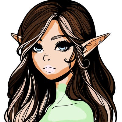 elf girl realistic dark fantasy