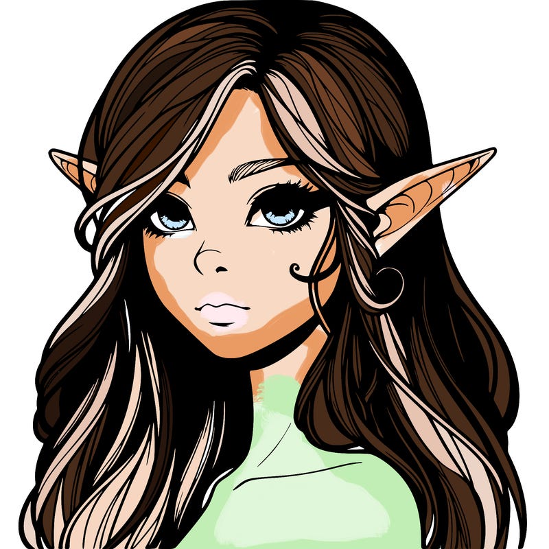 elf girl realistic dark fantasy