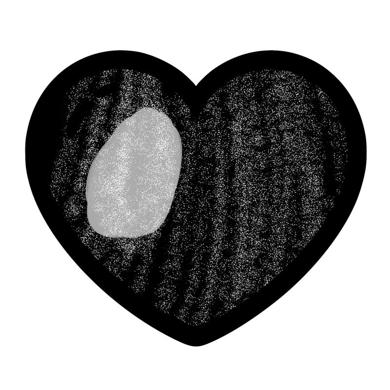 a blank heart