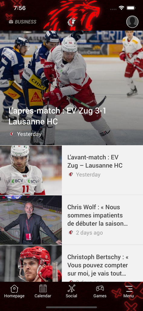 Lausanne HC - Feed di notizie dell'app ufficiale Lausanne HC con risultati delle partite di hockey e notizie sui giocatori