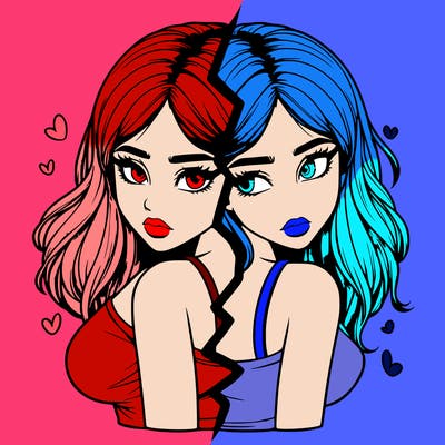 realistic girl split