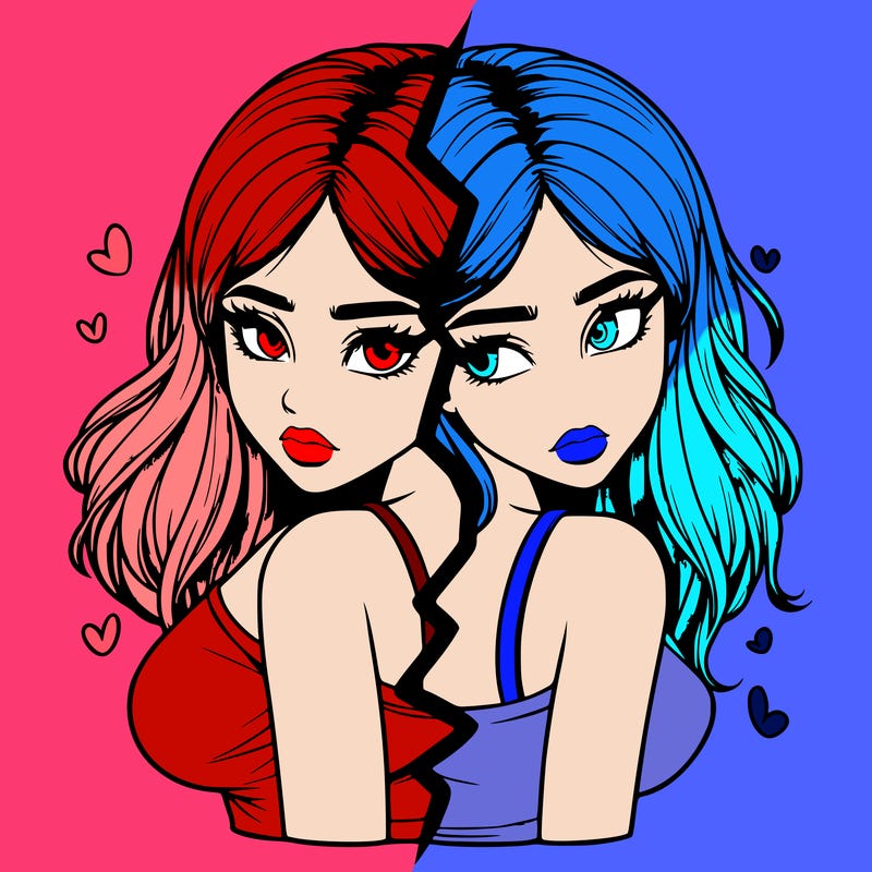 realistic girl split