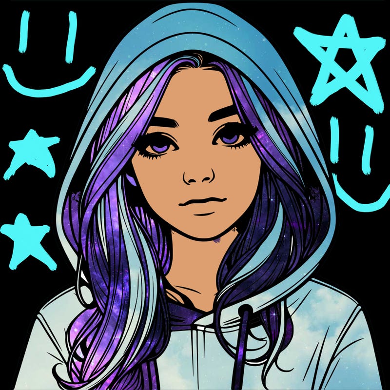 realistic girl with a hoodie