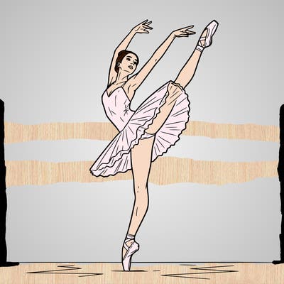 a ballerina in motion.