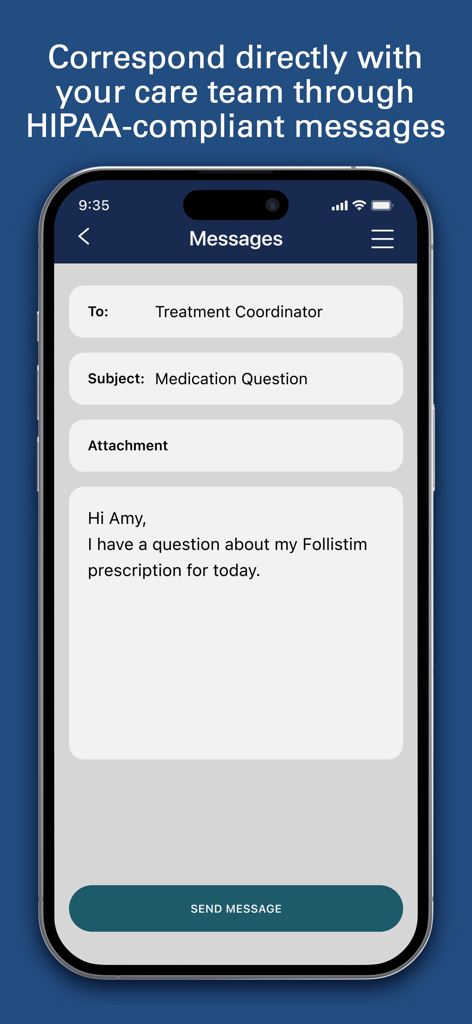 Prelude Connect - Secure messaging interface for contacting a fertility care team