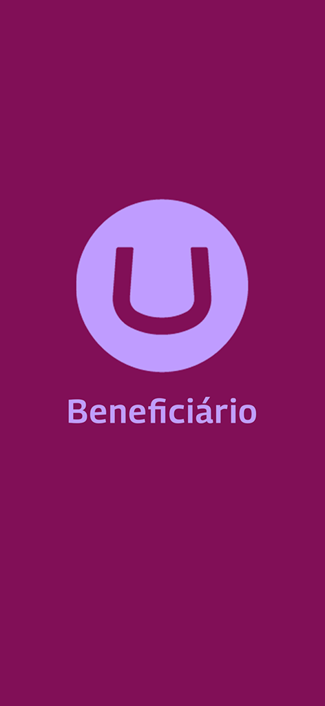 Uniodonto Beneficiário - Uniodonto Beneficiario app splash screen featuring the company logo and the word Beneficiario