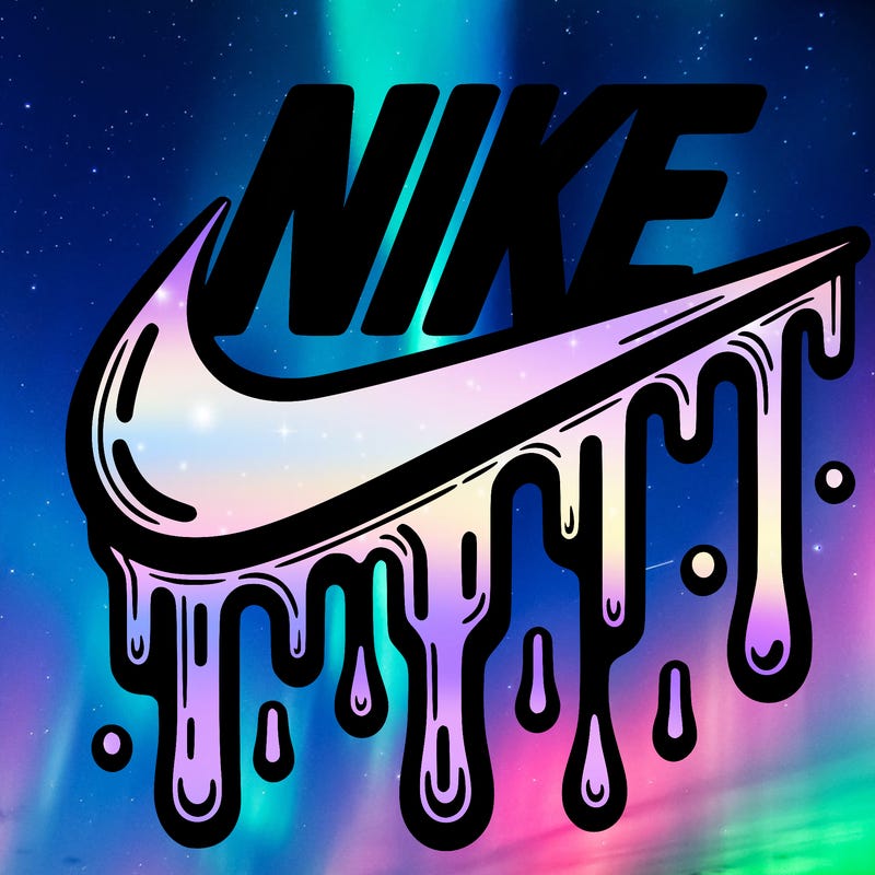 dripping nike logo