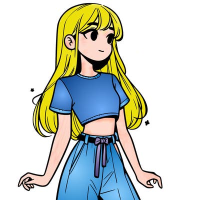 girl in a cute crop top