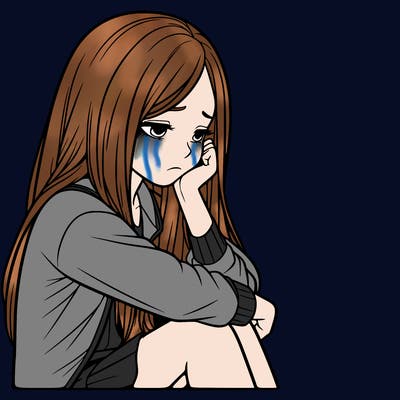 a realistic girl with depression