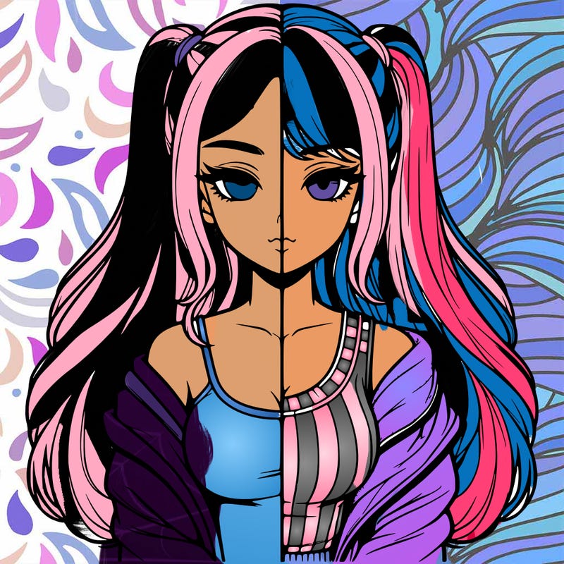 realistic girl split