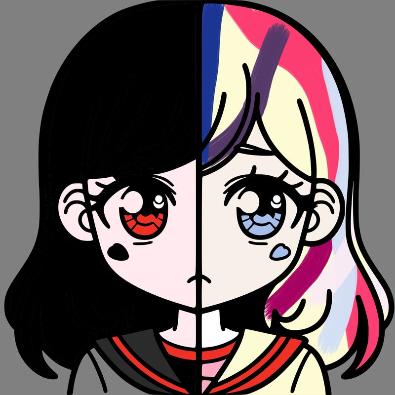 a split of a girl