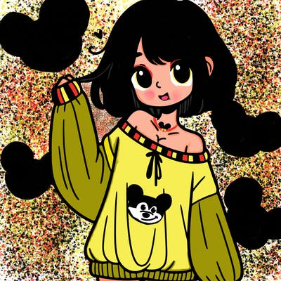 girl in baggy sweater hanging off her shoulder