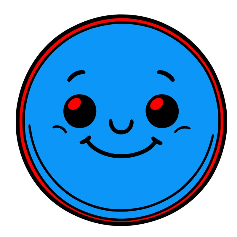 circle with one big smiley face in the middle