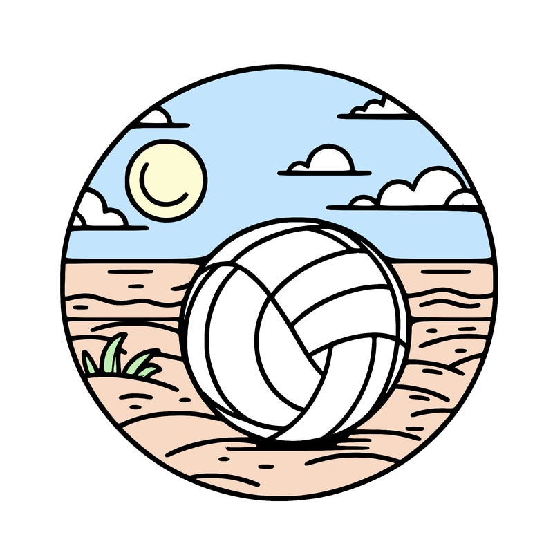 volleyball on a beach