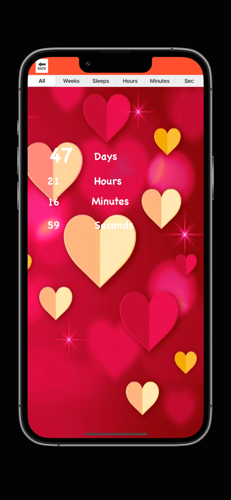 Valentine's Day Love Countdown - Valentine's Day countdown timer on a pink aesthetic heart background