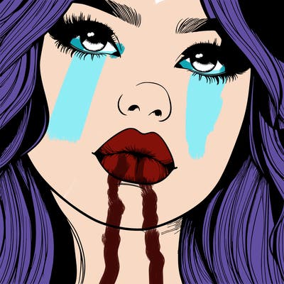 really realistic girl with lips