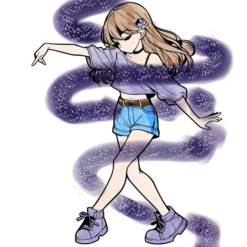 realistic girl danceing