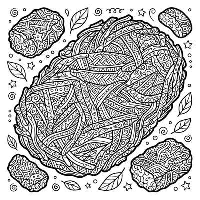 Dive into the delicious details of this intricate hash browns coloring page designed for adults. Perfect for foodies and art enthusiasts, this template offers a satisfying blend of relaxation and creative challenge.