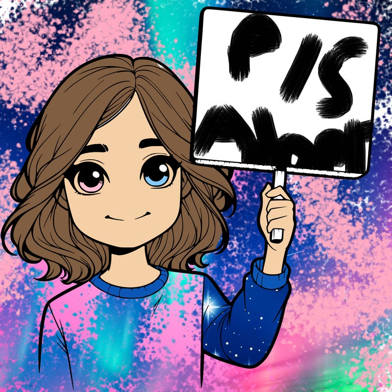 realistic girl holding up a sign