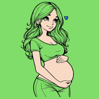 realistic pregnant girl