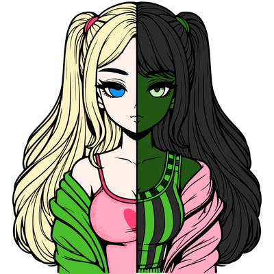 realistic girl split