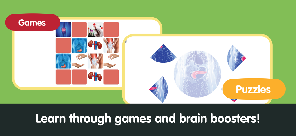 Human Body for Kids - Anatomy - Juegos y rompecabezas de anatomía educativos para niños
